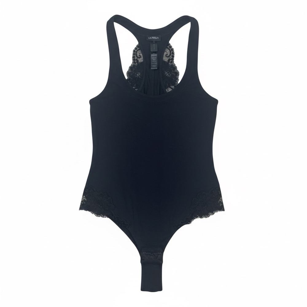 La Perla Black Lace Racerback Bodysuit XS – Feminine & Sexy